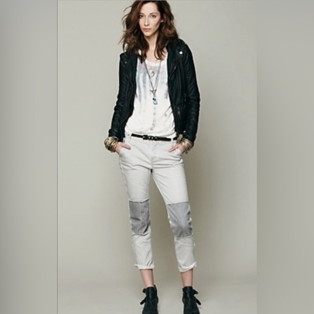 Free People Trousers Utility Gray Twill Pants - Size 4